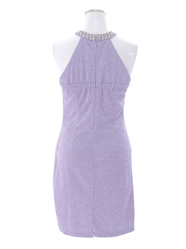 画像17: SALE!ラメドレス/ホルターネック/ビジュー/ストレッチ/スリット/ワンカラー/谷間見せ/背中見せ/タイト/ ミニドレス/ キャバドレス【S-Lサイズ/2カラー】[HC02] 【YN】dzw (17)