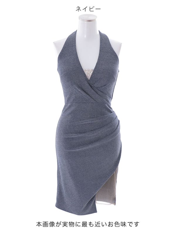 画像18: XSサイズ登場!グリッターラメバックデザインドレス/リボン/キャミ/ノースリーブ/ビジュー/ストレッチ/ワンカラー/谷間見せ/背中見せ/タイト/ ミニドレス/ キャバドレス【XS-XLサイズ/2カラー】[HC02-U] 【YN】dzk (18)