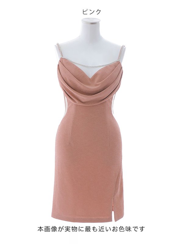 画像31: ラメキャミソールドレス/グリッター/背中見せ/タイト/ドレープ/ミニドレス/ キャバドレス【XS-Lサイズ/5カラー】[OF03-U] 【YN】dzw (31)