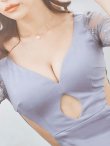 画像16: SALE!ワンカラーカットアウトシアードレス/七分袖/レース袖/サイドシアー/肌見せ/谷間見せ/ミニドレス/キャバドレス 【S-Lサイズ/2カラー】[OF08]【YN】dzw (16)