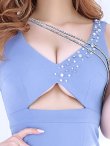 画像8: SALE!ワンカラービジューノースリーブドレス/ストレッチ/カットアウト/谷間見せ/下乳見せ/背中隠し/タイト/ミニドレス/キャバドレス【XS-Mサイズ/3カラー】[OF08-U] 【YN】dzw (8)