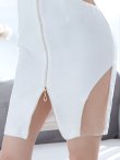 画像9: SALE!ワンカラーパールビジューチュールスリーブドレス/肌魅せ/谷間見せ/背中隠し/タイト/ミニドレス/キャバドレス【S-Lサイズ/3カラー】[OF03-X] 【YN】dzw (9)