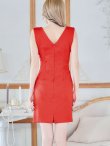 画像6: SALE!ワンカラービジューサイドシアードレス/ストレッチノースリーブ/サイドシアー/無地/背中見せ/谷間見せ/タイト/ミニドレス/キャバドレス【S-Mサイズ/1カラー】[OF08] 【YN】dzj (6)