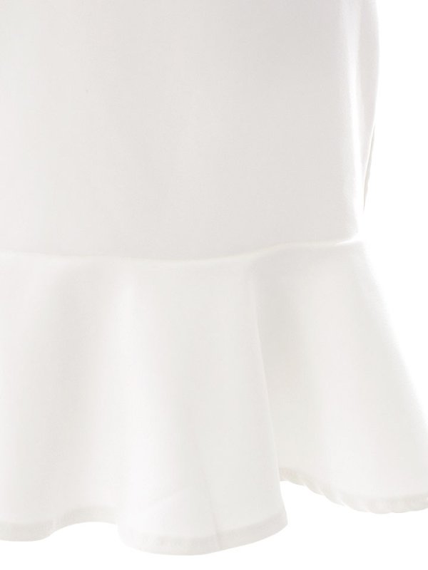 画像16: 【送料無料！】ヌーディーホワイト刺繍レースドレス/ノースリーブ/花柄刺繍/スパンコール/谷間見せ/タイト/マーメイド/ミニドレス/キャバドレス 【XS-Mサイズ/1カラー】[HC02-U] 【YN】dzw (16)