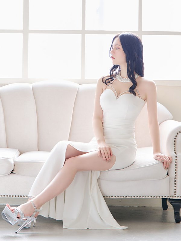 画像21: SALE!ホルターネックロングドレス/ワンカラー/シアー/ビジュー/ノースリーブ/背中見せ/谷間見せ/ロングドレス/キャバドレス 【S-Lサイズ/2カラー】[HC02-X] 【YN】dzk (21)