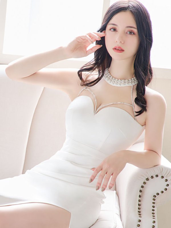 画像22: SALE!ホルターネックロングドレス/ワンカラー/シアー/ビジュー/ノースリーブ/背中見せ/谷間見せ/ロングドレス/キャバドレス 【S-Lサイズ/2カラー】[HC02-X] 【YN】dzk (22)