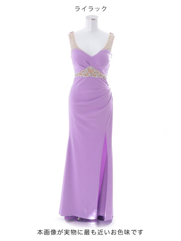 画像32: 【送料無料！】シアービジューノースリーブロングドレス/透け感/無地/ビジュー/谷間見せ/ロングドレス/キャバドレス【S-Lサイズ/4カラー】[HC02] 【YN】dzw (32)