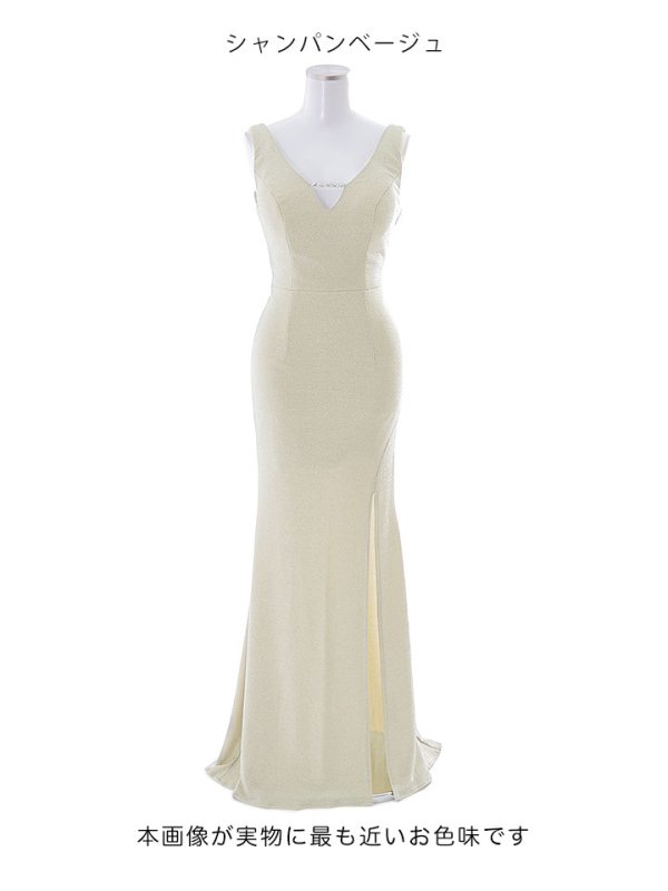 画像15: 【送料無料！】バックビジューラメロングドレス/ノースリーブ/谷間見せ/背中見せ/ロングドレス/キャバドレス 【S-Lサイズ/2カラー】[HC02]【YN】dzk (15)