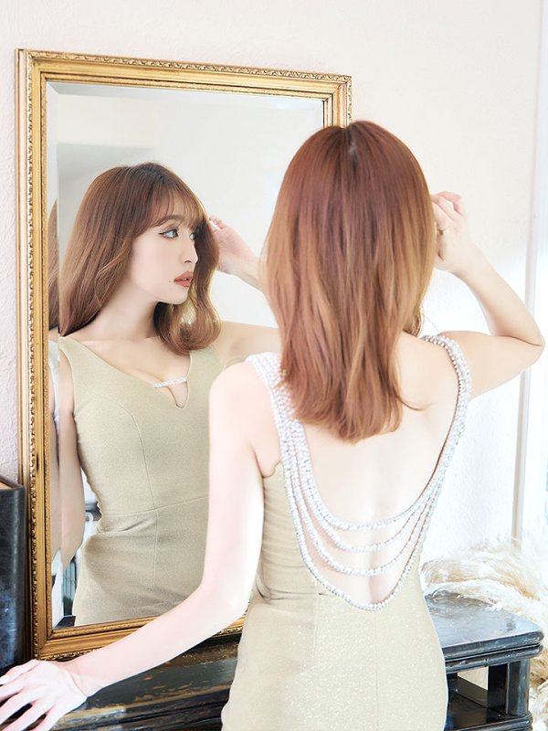 画像13: 【送料無料！】バックビジューラメロングドレス/ノースリーブ/谷間見せ/背中見せ/ロングドレス/キャバドレス 【S-Lサイズ/2カラー】[HC02]【YN】dzk (13)