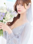 画像11: 花柄刺繍レースサイドシアードレス/チュールスリーブ/ビジュー/肌魅せ/谷間見せ/タイト/ミニドレス/キャバドレス【S-Lサイズ/1カラー】[OF08-U] 【YN】dzwj (11)