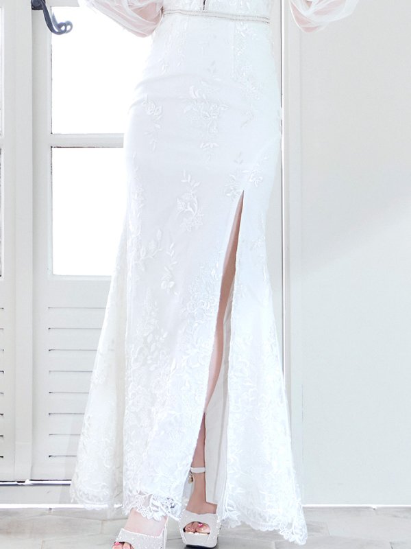 画像17: SALE!総刺繍エレガントロングドレス/花柄刺繍/ビジュー/谷間見せ/ロングドレス/キャバドレス【S-Lサイズ/1カラー】[HC02-X]【YN】dzw (17)