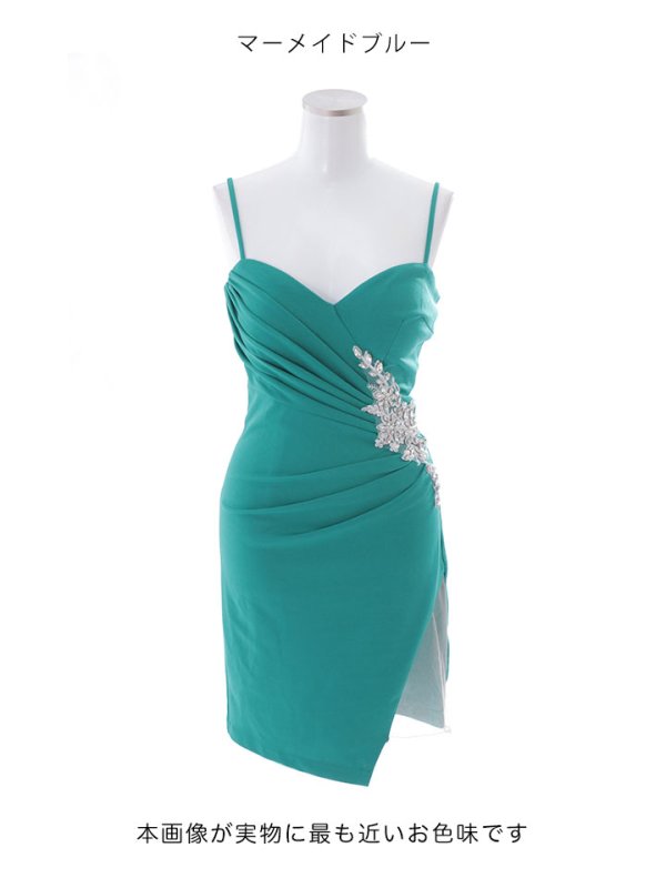 画像20: SALE!ワンカラーシアースリットビジュータイトキャミドレス/キャバドレス【S-Mサイズ/9カラー】[OF03-X] 【YN】dzw (20)
