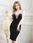 画像16: SALE!ノースリーブビジュードレス/シアー/ストレッチ/無地/ビジュー/タイト/谷間見せ/キャバドレス/ミディアムドレス【XS-Mサイズ/2カラー】[OF03] 【YN】dzw (16)