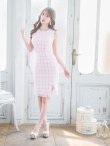 画像12: SALE!チェックツイードビビッドカラーワンピースドレス/ノースリーブ/スリット/胸元隠し/背中隠し/タイト/ミディアムドレス/キャバドレス/ミニドレス【S-Lサイズ/1カラー】[OF08]【YN】dzw (12)