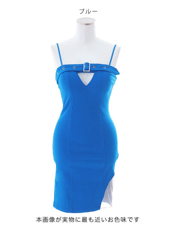 画像20: SALE!サマーニットドレス/キャミソール/ベルト/シアー/スリット/透け/谷間見せ/背中見せ/ミニドレス/キャバドレス【XS-Mサイズ/1カラー】[OF03]【YN】dzw (20)