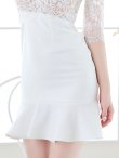 画像5: SALE!マーメイドドレス/刺繍レース/半袖/谷間見せ/背中見せ/ミニドレス/キャバドレス【S-Lサイズ/1カラー】[OF08] 【YN】dzw (5)