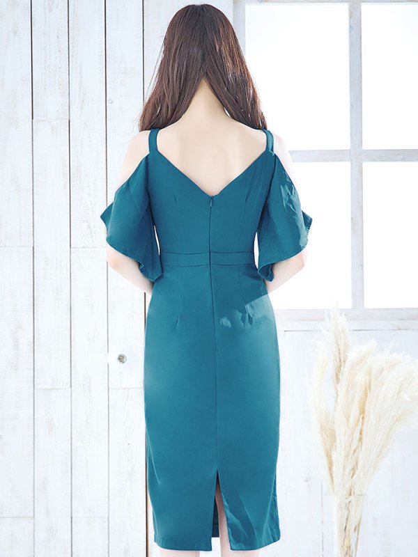 画像7: SALE!オープンショルダーエレガンスサテンドレス/キャバドレス【XS-Mサイズ/2カラー】[OF03] 【YN】dzw (7)