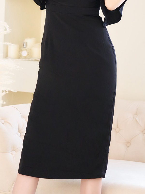 画像12: SALE!オープンショルダーエレガンスサテンドレス/キャバドレス【XS-Mサイズ/2カラー】[HC02] 【YN】dzw (12)