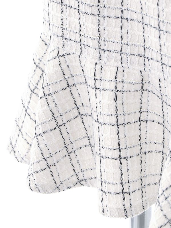 画像16: マーメイドツイードドレス/チェック柄/谷間見せ/背中隠し/ミニドレス/キャバドレス【XS-Lサイズ/1カラー】[HC02]【YN】dzc (16)