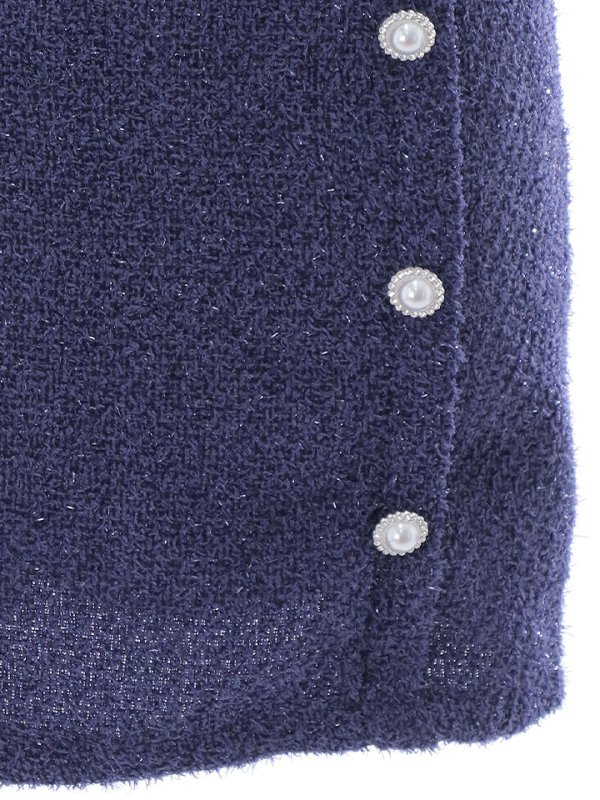 画像16: ラメツイードドレス/セットアップ/ビジュー/パールボタン/キャミソール/谷間見せ/背中見せ/ミニドレス/キャバドレス【XS-Mサイズ/1カラー】[HC02] 【YN】dzj (16)