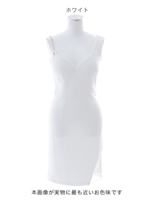 画像19: チェーンキャミソールドレス/無地/ノースリーブ/アシンメトリー/谷間見せ/タイト/ミニドレス/キャバドレス【XS-Mサイズ/2カラー】[HC02] 【YN】dzy (19)