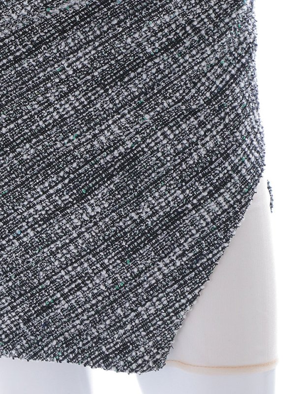 画像16: XSサイズ登場!ミックスツイードドレス/デザイン紐/オフショルダー/谷間見せ/背中見せ/ミニドレス/キャバドレス【XS-Lサイズ/1カラー】[HC02] 【YN】dzy (16)