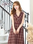 画像12: 【sifeel/シフィール】ミディアムチェックワンピース/ノースリーブ/布ベルト/開襟/谷間見せ/背中隠し/ミディアムドレス/キャバドレス【S-Lサイズ/1カラー】[OF03] 【YN】dzw (12)