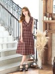 画像16: 【sifeel/シフィール】ミディアムチェックワンピース/ノースリーブ/布ベルト/開襟/谷間見せ/背中隠し/ミディアムドレス/キャバドレス【S-Lサイズ/1カラー】[OF03] 【YN】dzw (16)