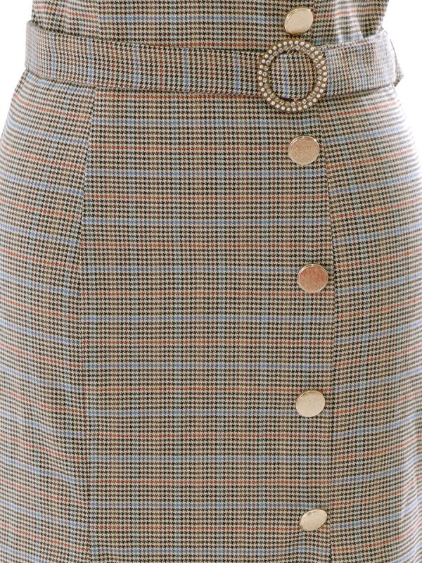 画像17: 【sifeel/シフィール】ミディアムチェックキャミソールワンピース/ノースリーブ/谷間見せ/タイト/キャバドレス/ミニドレス【S-Lサイズ/1カラー】[HC02]【YN】dzw (17)