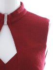 画像19: 【春の大感謝セール】オータムレッド/リブストライプ/ノースリーブ/シルバーバックル/バーガンディ/谷間見せ/背中隠し/ミニドレス/キャバドレス【XS-Lサイズ/1カラー】[OF03-X] 【YN】dzy (19)