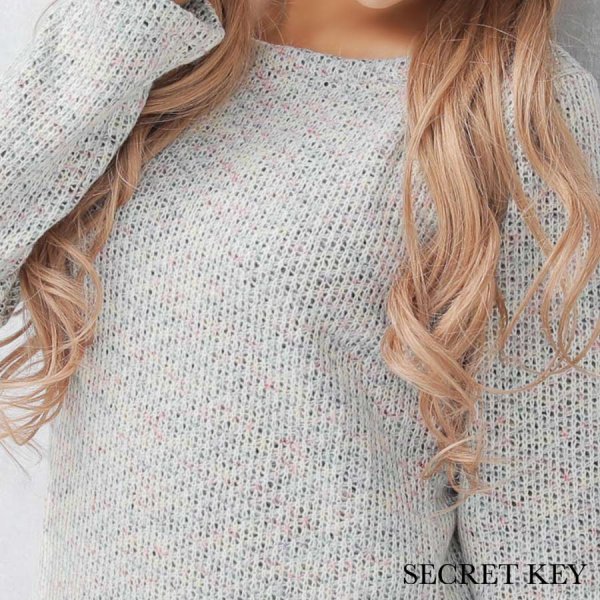 画像5: SALE！【ルームウェア：セットアップ】SALEツイード風ニットが肌触り良くて着心地も最高!ミルキーニットセットアップ[HC02! (5)