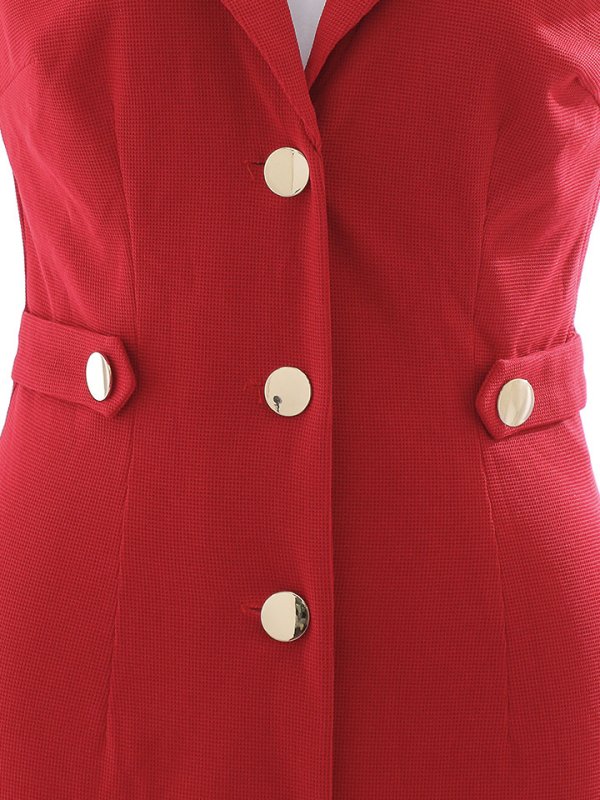 画像17: SALE!ウエストマークワッフルワンピ/テーラード/ゴールドボタン/谷間見せ/背中隠し/ミニドレス/キャバドレス 【XS-Mサイズ/1カラー】[HC02] 【YN】dzw (17)