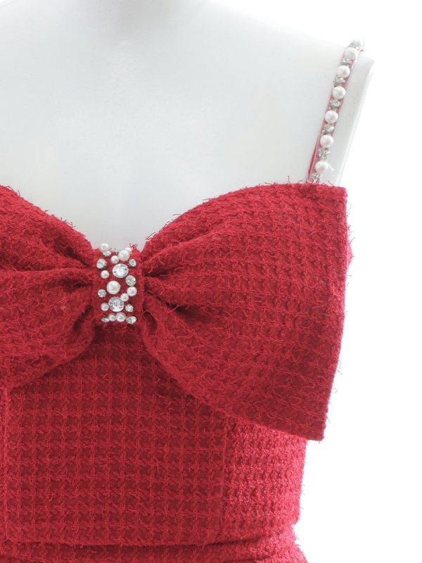 画像31: 【送料無料！】セットアップマーメイドミニドレス/リボン/ビジュー/キャミ/谷間見せ/背中見せ/ミニドレス/キャバドレス 【XS-Mサイズ/3カラー】[HC02-X]【YN】dzt (31)