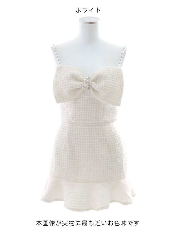 画像27: 【送料無料！】セットアップマーメイドミニドレス/リボン/ビジュー/キャミ/谷間見せ/背中見せ/ミニドレス/キャバドレス 【XS-Mサイズ/3カラー】[HC02-X] 【YN】dzt (27)