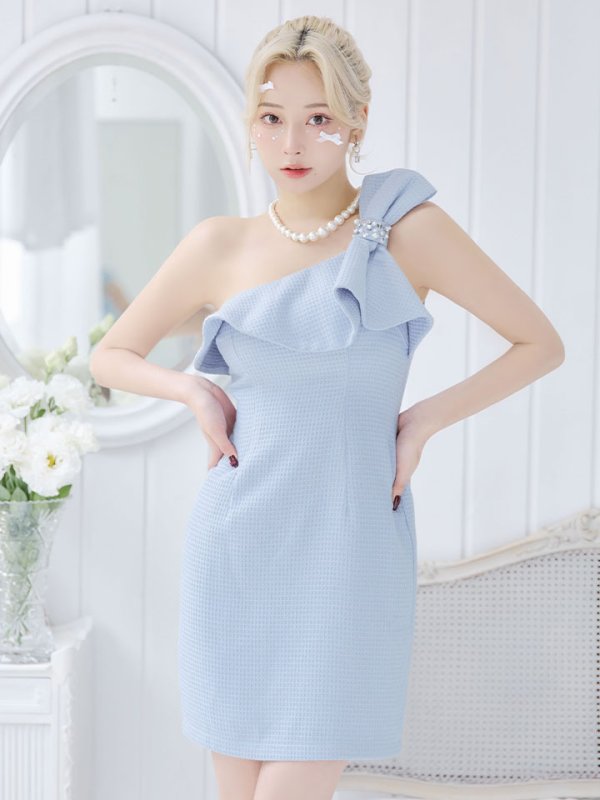 画像24: 【送料無料！】ワンショルツイードミニドレス/タイト/胸元隠し/背中見せ/ビジュー/ミニドレス/キャバドレス【XS-Mサイズ/3カラー】[HC02-X] 【YN】dzj (24)