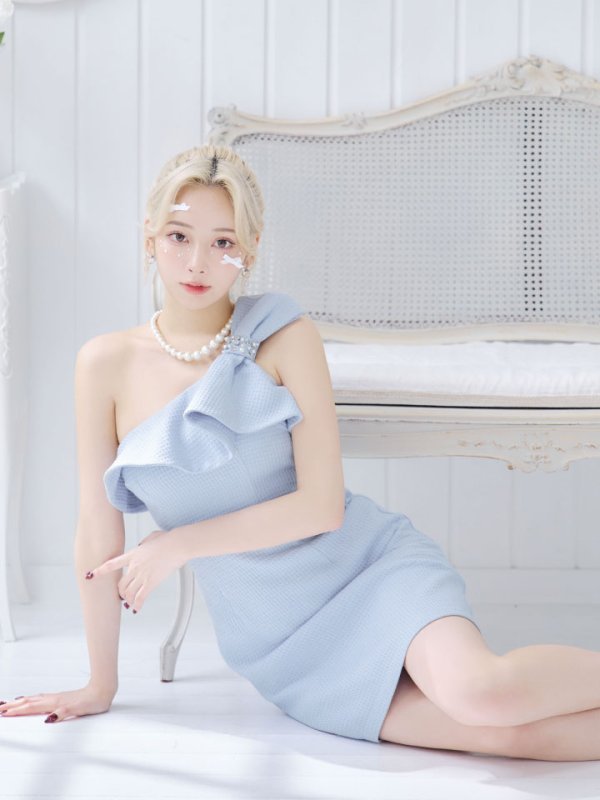 画像10: 【送料無料！】ワンショルミニドレス/タイト/胸元隠し/背中見せ/ビジュー/ミニドレス/キャバドレス【XS-Mサイズ/3カラー】[HC02-X] 【YN】dzj (10)