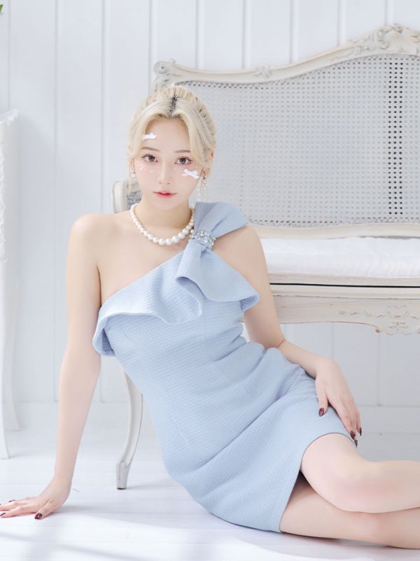 画像11: 【送料無料！】ワンショルミニドレス/タイト/胸元隠し/背中見せ/ビジュー/ミニドレス/キャバドレス【XS-Mサイズ/3カラー】[HC02-X] 【YN】dzj (11)