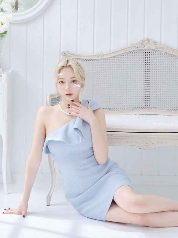 画像15: 【送料無料！】ワンショルミニドレス/タイト/胸元隠し/背中見せ/ビジュー/ミニドレス/キャバドレス【XS-Mサイズ/3カラー】[HC02-X] 【YN】dzj (15)