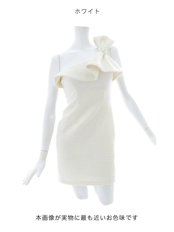 画像28: 【送料無料！】ワンショルツイードミニドレス/タイト/胸元隠し/背中見せ/ビジュー/ミニドレス/キャバドレス【XS-Mサイズ/3カラー】[HC02-X] 【YN】dzj (28)