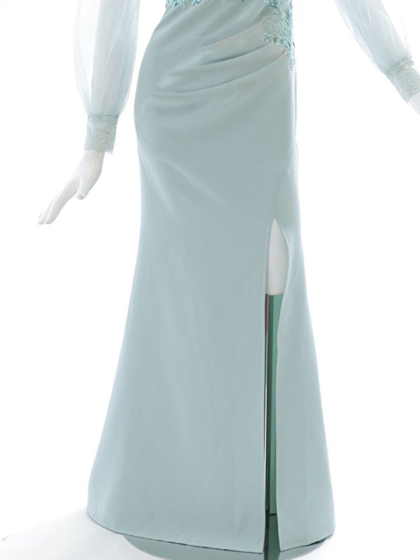 画像22: ビジューカットアウトロングドレス/スパンコール/シアー袖/サイドシアー/ ロングスリーブ/谷間見せ/背中隠し/キャバドレス【S-Lサイズ/2カラー】[HC02] 【YN】dzk (22)