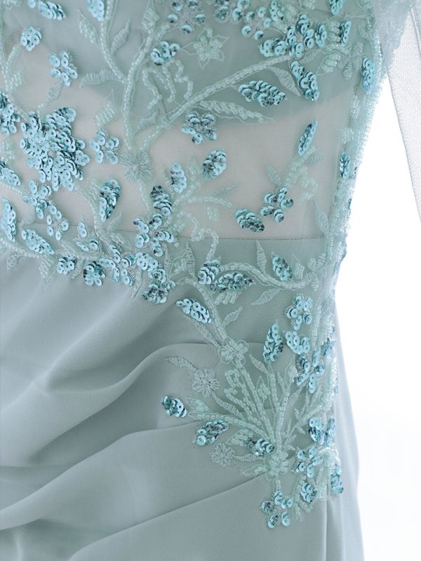 画像23: ビジューカットアウトロングドレス/スパンコール/シアー袖/サイドシアー/ ロングスリーブ/谷間見せ/背中隠し/キャバドレス【S-Lサイズ/2カラー】[HC02] 【YN】dzk (23)