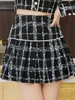 画像10: 【春の大感謝セール】チェックセットアップドレス/プリーツスカート/胸元隠し/ローライズ/ローウエスト/背中見せ/キャバドレス/ミニドレス【S-Mサイズ/1カラー】[OF03] 【YN】dzw (10)