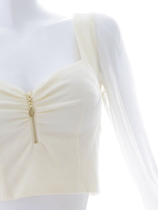 画像22: シアースリーブセットアップドレス/2ピース/チュール袖/谷間見せ/背中隠し/ミニドレス/キャバドレス【XS-Mサイズ/2カラー】[HC02-X] 【YN】dzw (22)