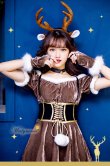 画像6: 【即日発送】【クリスマスコスプレ4点セット】【Malymoon/マリームーン】Cuteなクリスマストナカイコスプレ【フリーサイズ/1カラー】[YMT] (6)