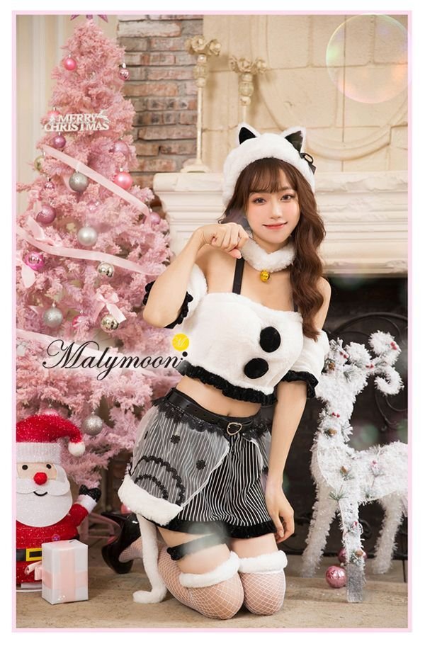 画像8: 【即日発送】【クリスマスコスプレ8点セット】【Malymoon/マリームーン】スノーキャット【フリーサイズ/1カラー】[YMT] (8)