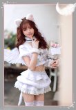 画像3: 【即日発送】猫耳天使【マリームーン】【ハロウィンコスプレ8点セット】【フリーサイズ/1カラー】[OF04] (3)