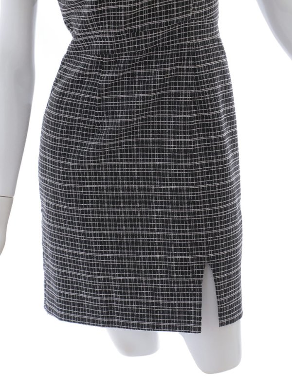 画像34: ツイードミニドレス/スクエアネック/ツイード /チェーン/タイトスカート/谷間見せ/背中隠し/キャバドレス/ミニドレス【XS-XLサイズ/3カラー】[OF03] 【YN】dzw (34)