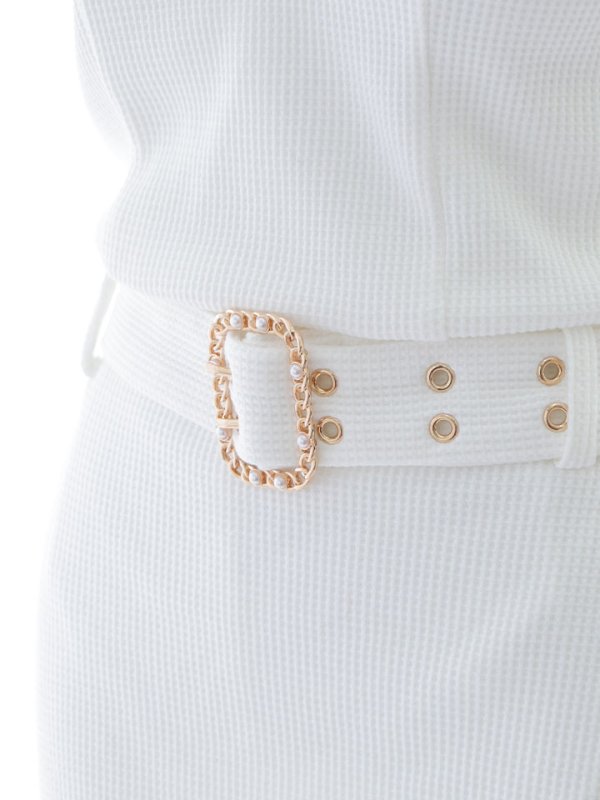 画像27: キャミソール/セットアップ/ベルト/パール/ワッフル生地/ミニドレス/キャバドレス【S-Mサイズ/2カラー】[OF03] 【YN】dzw (27)