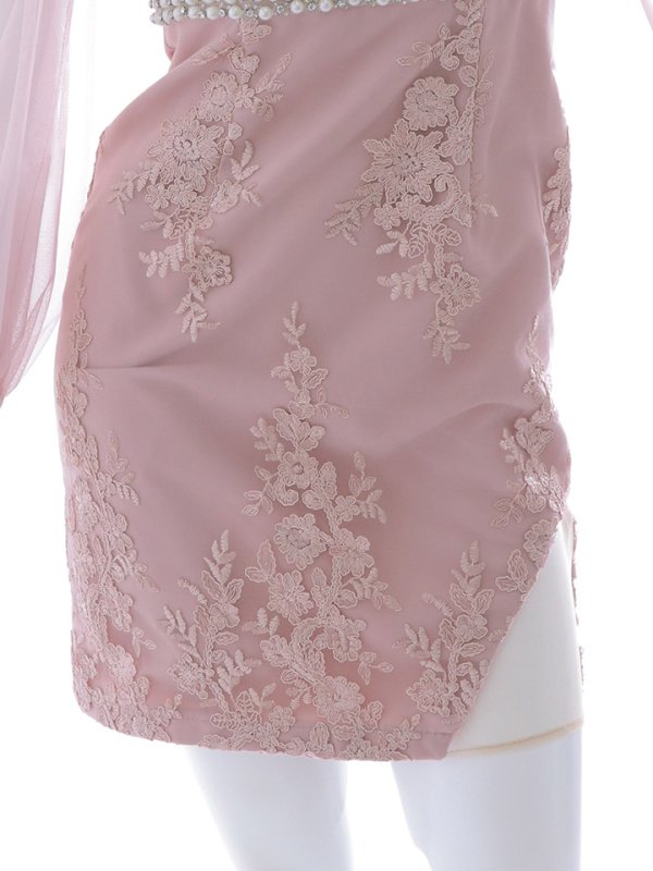 画像26: 送料無料！刺繍ドレス/ロングスリーブ/シアー袖/ミニドレス/キャバドレス【XS-XLサイズ/2カラー】[OF03-X]【YN】dzj (26)