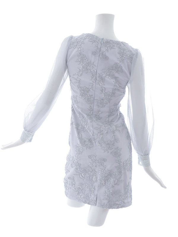 画像23: 送料無料！刺繍ドレス/ロングスリーブ/シアー袖/ミニドレス/キャバドレス【XS-XLサイズ/2カラー】[OF03-X]【YN】dzj (23)